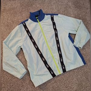 LRG 3X lightweight zip front jacket blue mint color